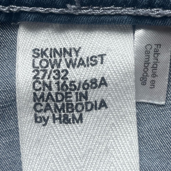 & Denim H&M pre-loved size 27/32 Skinny low waist - Picture 3 of 4
